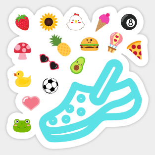 Croc with charms stickers Sticker